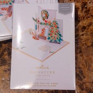 3 FOR $10  Hallmark Signature Paper Wonder Christmas Card.